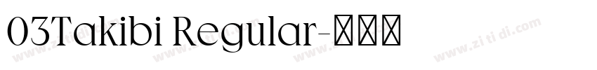 03Takibi Regular字体转换